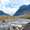 River Coe at Glencoe van Peter Schoo - Natuur & Landschap