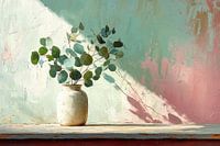 Play of light on Eucalyptus leaf