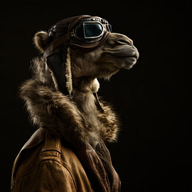 A camel as a pilot by TheXclusive Art