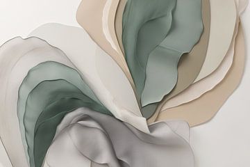 Abstracte organische lagen kunstwerk van Imperial Art House