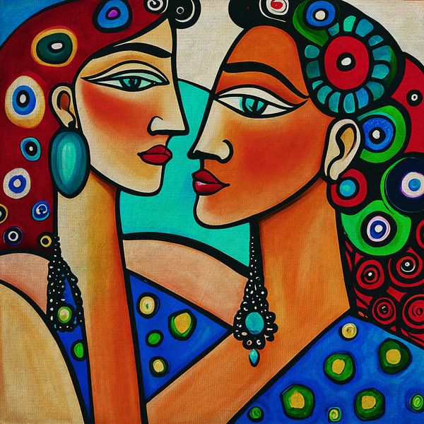 Twin sisters looking straight at you no.14 by Jan Keteleer