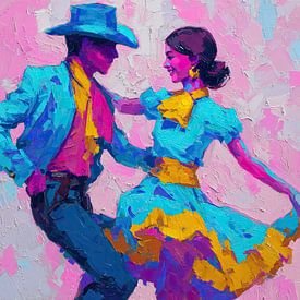 Dance Woman | Danse spirituelle en couleurs vives sur Art Merveilleux