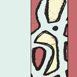 Abstract colour fields: Red and Vanilla