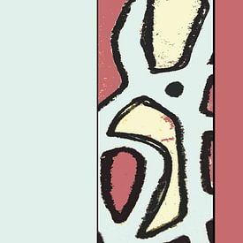 Abstract colour fields: Red and Vanilla by Kerstin Franz