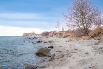 Strand Staberhuk mit Leuchtturm