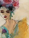 Modern and abstract portrait by Carla Van Iersel thumbnail