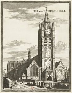Coenraet Decker, Ansicht der Alten Kirche in Delft, 1678 - 1729