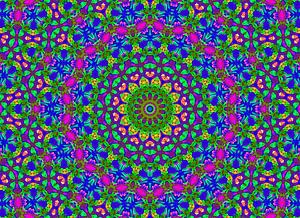Vintage Power... (Mandala in Kobalt und Violett)