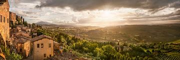 Montepulciano im warmen Sonnenlicht von Voss Fine Art Fotografie