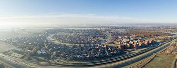 Quartier résidentiel Onderdijks à Kampen Overijssel vu d'en haut sur Sjoerd van der Wal Photographie