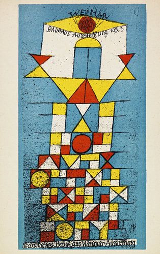 Ansichtkaart Bauhaus-tentoonstelling - Paul Klee, 1923
