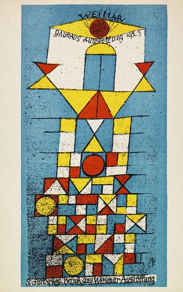 Postkarte Bauhaus-Ausstellung - Paul Klee, 1923 von Atelier Liesjes