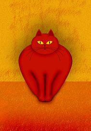 cat in red