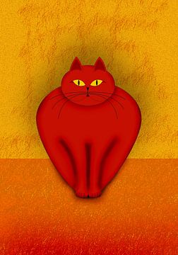 katze in rot