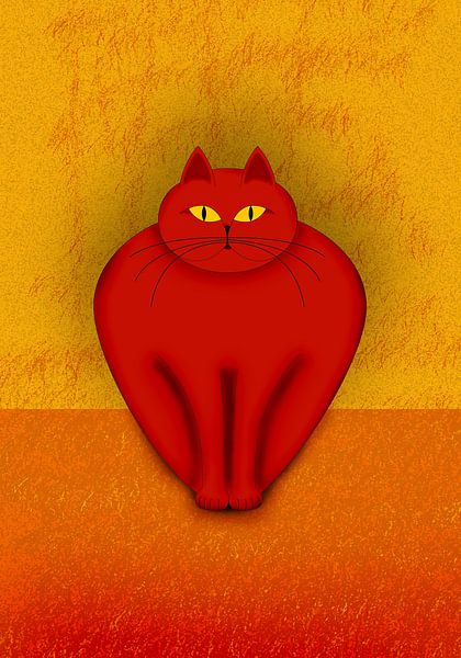 katze in rot von Armin Mumper
