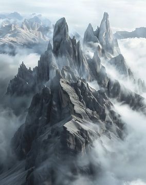 Betoverende panorama's van de Dolomieten van fernlichtsicht