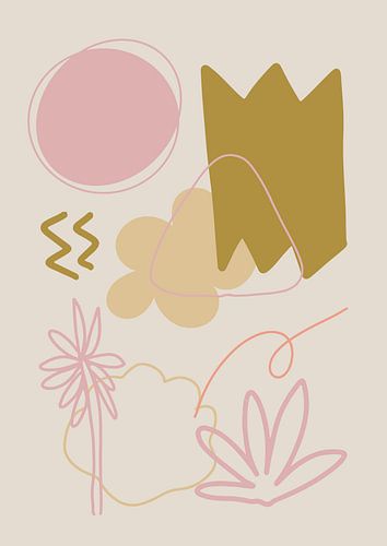 Abstrait style boho éclectique