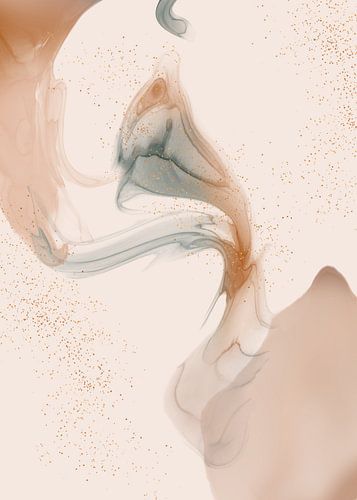 Abstrakte Malerei in Erdtönen