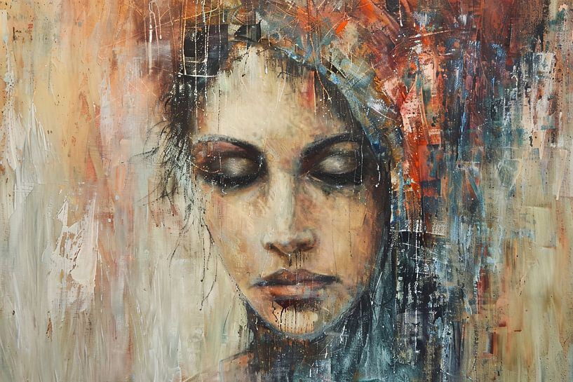 Une femme submergée par le chaos émotionnel par Art & Soul Creations