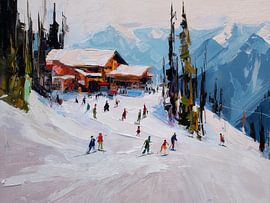 Piste in de Oostenrijkse Alpen van Lauren Wilde