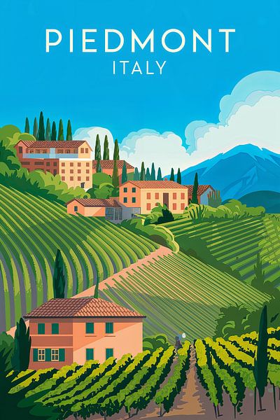 Piedmont, Italien von Poster Art Shop
