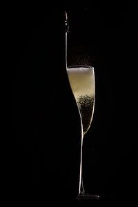 Silhouette von Champagnerblasen