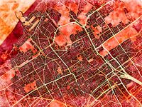 Map of Den Haag with the style 'Amber Autumn'