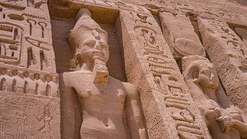 Gigantische beelden in Abu Simbel, Egypte