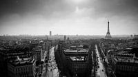 Paris-Panorama vom Arc de Triomphe von Pieter Wolthoorn Miniaturansicht