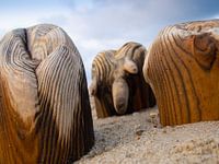 Weststrand op Sylt, Noordzee - strandhoofden