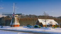 Winter and snow at the Fraeylema mill by Henk Meijer Photography thumbnail