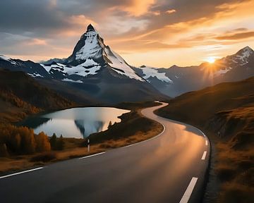 Route alpine avant le glacier sur Jean Pierre