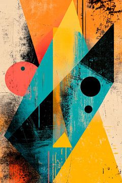 Abstract geometry in bold colours by Poster Art Shop
