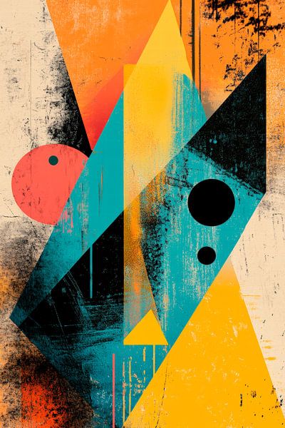 Abstrakte Geometrie in kräftigen Farben von Poster Art Shop