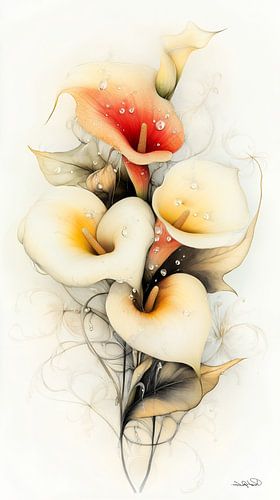Aquarell von Blumen