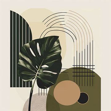 Tropische vormen en lineaire kunst van Poster Art Shop