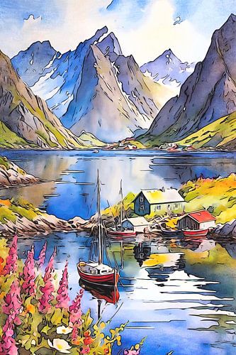 On the road in the fjords, motif 8