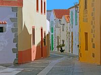 Streetscape in Aquimes at Gran Canaria