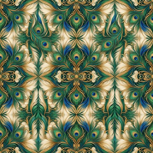 Motif de luxe « Plume de Cenderawasih » – Élégance tropicale inspirée de la Papouasie