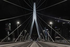 Die Erasmus-Brücke in Rotterdam aus einer einzigartigen Perspektive von MS Fotografie | Marc van der Stelt