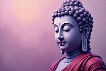 Stil portret met rood gewaad