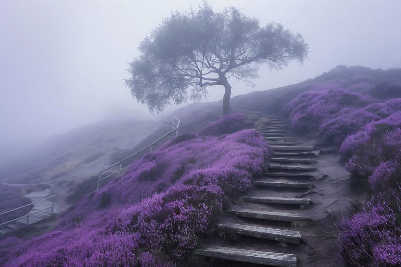 Eenzame boom, mysterieus van fernlichtsicht