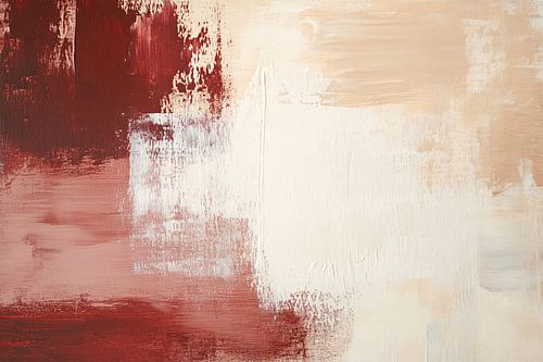 Neutrale abstracte penseelstreken kunst