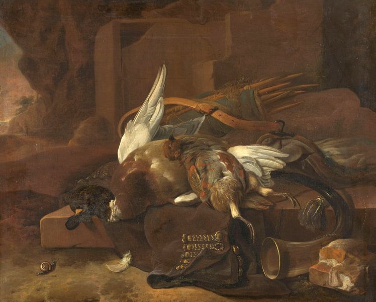 Hunting booty, Melchior d'Hondecoeter by Masterful Masters