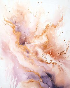 Modern und abstrakt in Rosa und Gold