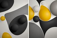 Black, white, gold