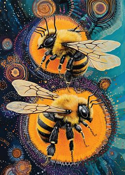 Abeilles cosmiques sur Mita Tri Wahyuni