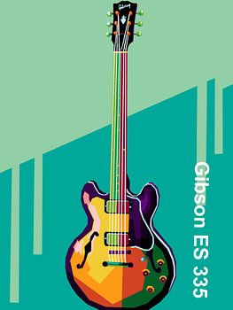 Gitarrenserienmusik im Pop-Art-Portrait
