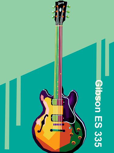 Gitarrenserienmusik im Pop-Art-Portrait