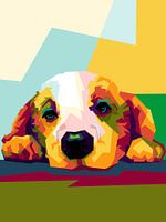 Beste hond huisdier in wpap kunst